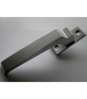 Poignée aluminium sur rosace rectangulaire