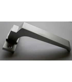 Poignée aluminium sur rosace rectangulaire