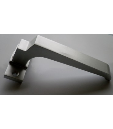 Poignée aluminium sur rosace rectangulaire