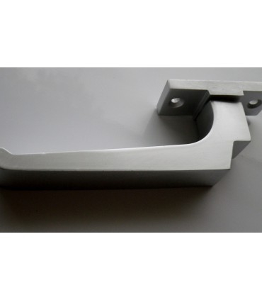 Poignée aluminium sur rosace rectangulaire