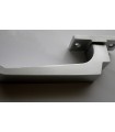 Poignée aluminium sur rosace rectangulaire