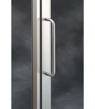 Poignée coudée inox brossé