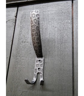 Patère double crochets en fer forgé