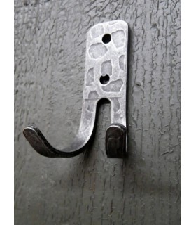 Petite patère double crochets en fer forgé