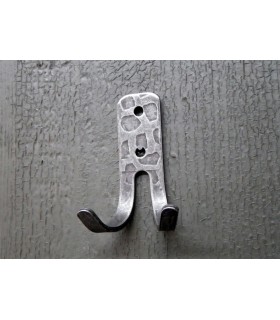 Petite patère double crochets en fer forgé