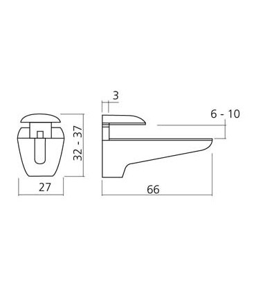 Support d'étagère technique