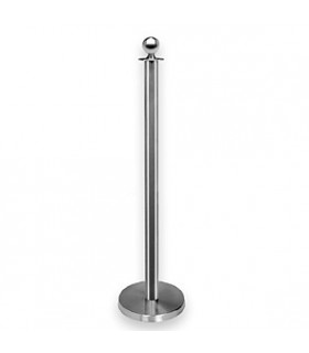 Poteau tête sphérique et plat inox Poteau tête sphérique et plat inox