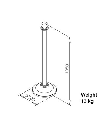 Poteau tête conique