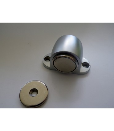 Butoir de porte magnétique série Suprime chromé mat