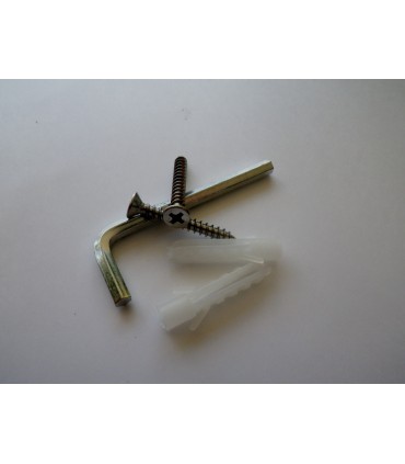 Fixation verre sur mur à 90°