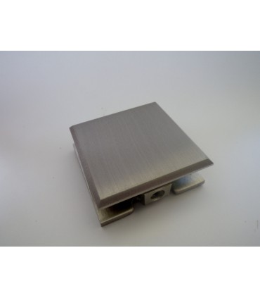 Fixation verre sur mur à 90° brossé