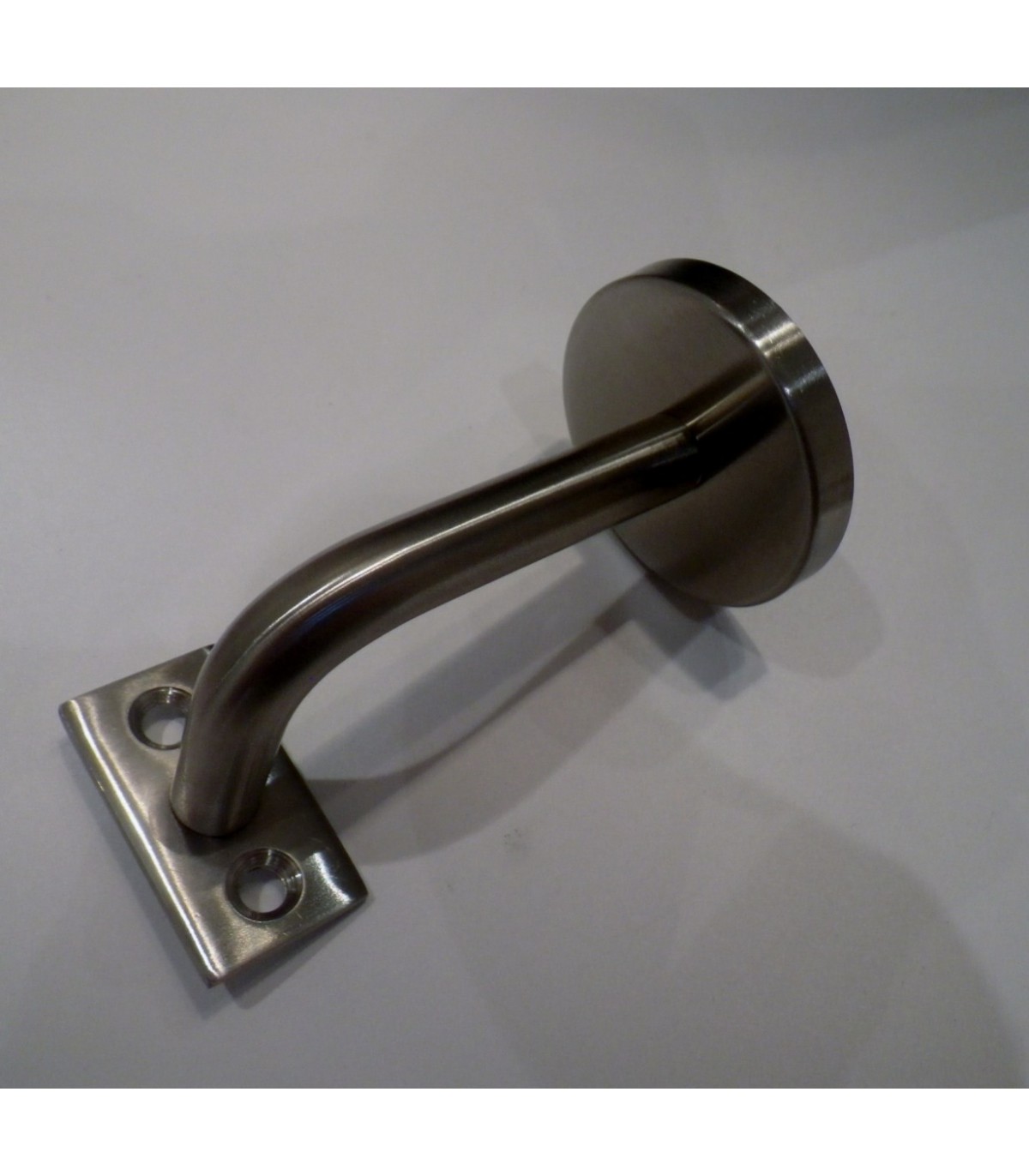 Fenau Support de main courante avec rond 70x4 mm; Acier Support de main courante Fer forgé pour main courante/balcon ou rampe descalier brut