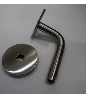 Support mural inox pour main courante plate