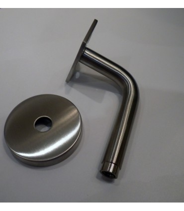 Support mural inox pour main courante plate