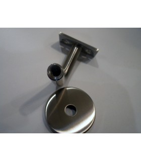Support mural inox pour main courante plate