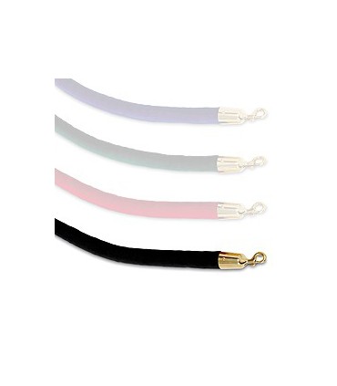 Cordon velour noir et laiton poli