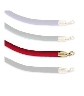 Cordon velour rouge et laiton poli