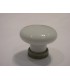 bouton PORCELAINE BLANCHE ET ETAIN RUSTIQUe