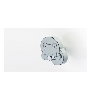 Poignée bouton série Animal dreams chat gris