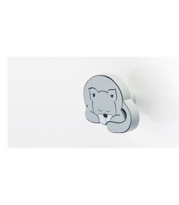 Poignée bouton série Animal dreams chat gris
