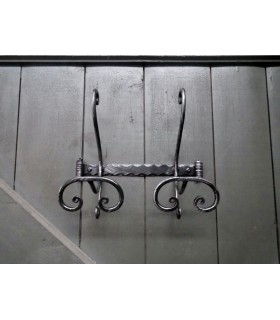 Porte manteau double en fer forgé