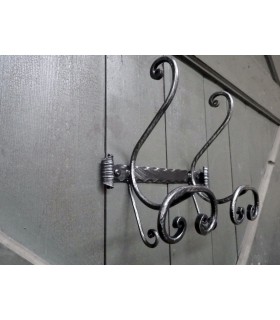 Porte manteau double en fer forgé