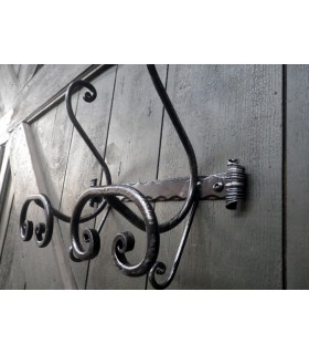 Porte manteau double en fer forgé
