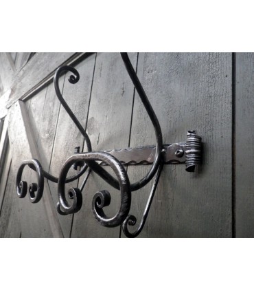 Porte manteau double en fer forgé