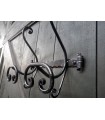 Porte manteau double en fer forgé