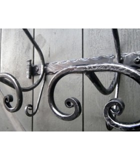Porte manteau double en fer forgé