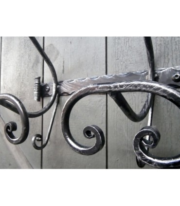 Porte manteau double en fer forgé