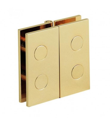 Charnière pour porte de vitrine en verre montage verre sur verre