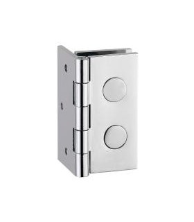 Charnière pour porte de vitrine en verre montage verre sur bois Charnière pour porte de vitrine en verre montage verre sur bois