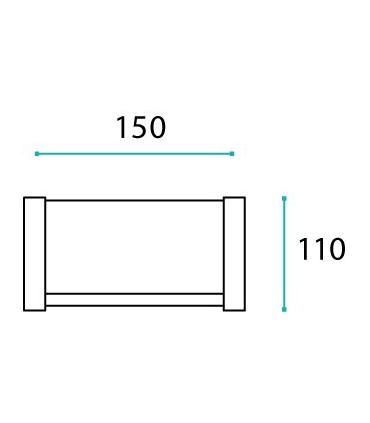 Etagère porte savon Fine lg.150 mm