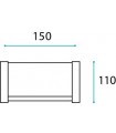 Etagère porte savon Fine lg.150 mm