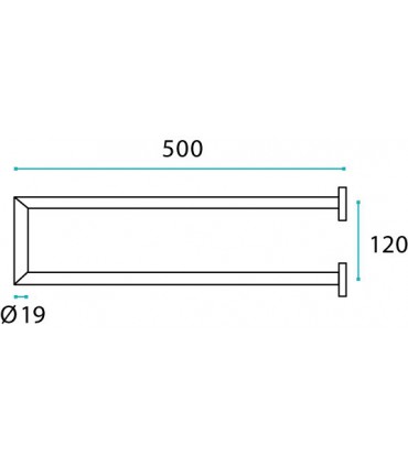 Porte serviette double vertical série Angulo