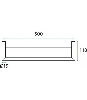 Porte serviette double série Angulo