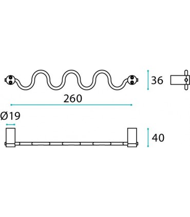 Porte serviette ou patère série Cilindro technique