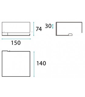 Porte rouleau série 2D avec carter Porte rouleau série 2D avec carter