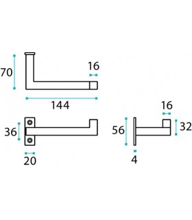 Porte rouleau série Quadro Porte rouleau série Quadro
