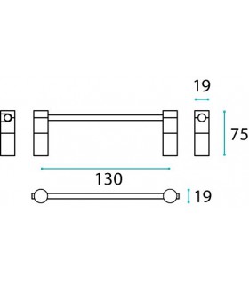 Porte rouleau série Cyladro rond technique Porte rouleau série Cyladro rond technique