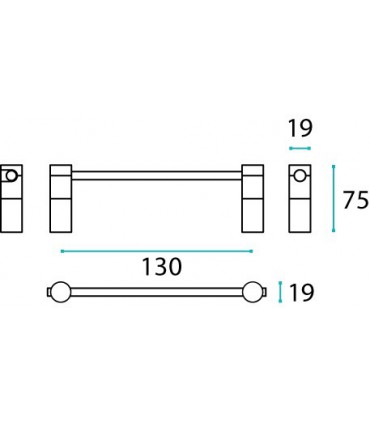 Porte rouleau série Cyladro rond technique