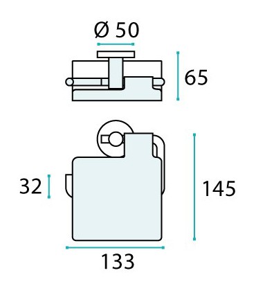Porte rouleau série Fine avec carter