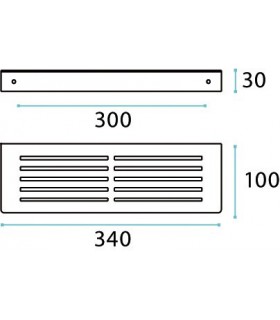 Etagère pour salle de bains série 2D technique