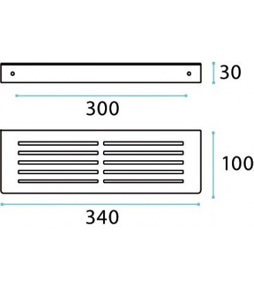 Etagère pour salle de bains série 2D technique