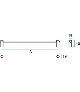 Porte serviette série Cilindro technique