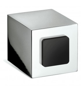 Butée de porte Cubo chromé brillant