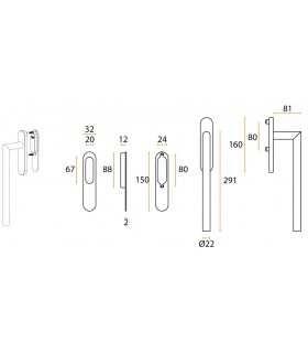 Poignée double de manœuvre dirigent technique