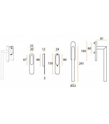 Poignée double de manœuvre dirigent technique