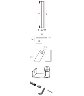 Poignée modulaire série Easy flat déporté technique